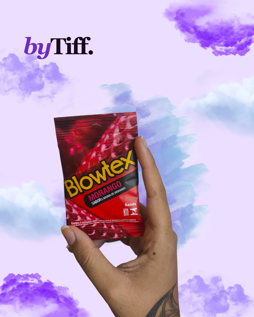 Preservativo Blowtex Morango — 3 Unidades